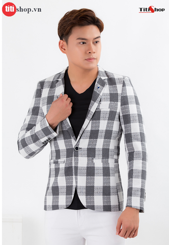 Áo vest Nam Titishop VN321 Caro Trắng Áo vest Nam Titishop VN321 Caro Trắng