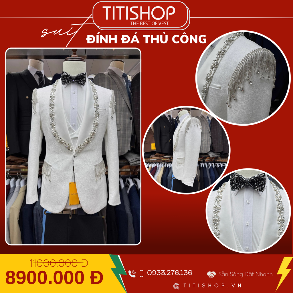 Suit TUXEDO Đính Đá Thủ Công Luxury