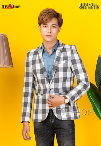 Áo vest Nam Titishop VN321 Caro Trắng Áo vest Nam Titishop VN321 Caro Trắng