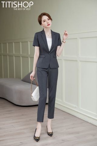 Áo Vest Nữ Titishop ACC1073K6 Xám