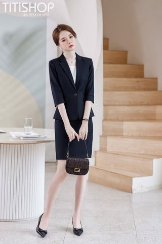 Áo Vest Nữ Titishop ACC1072K6 Xanh than 