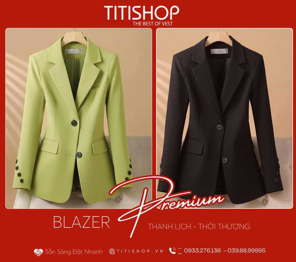 Áo Blazer Nữ Titishop (S-4XL)