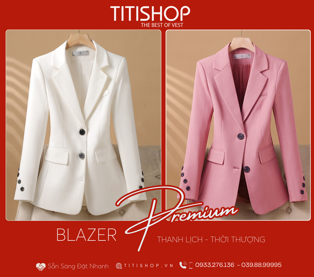 Áo Blazer Nữ Titishop (S-4XL)