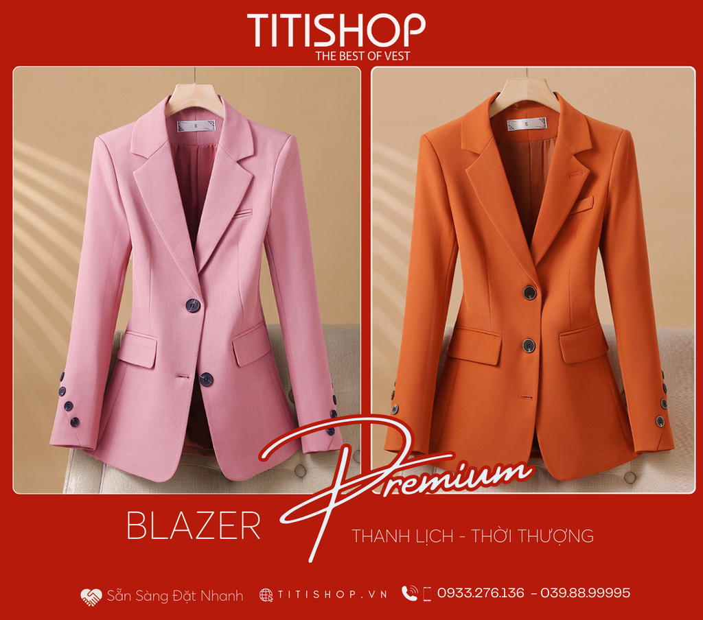 Áo Blazer Nữ Titishop (S-4XL)