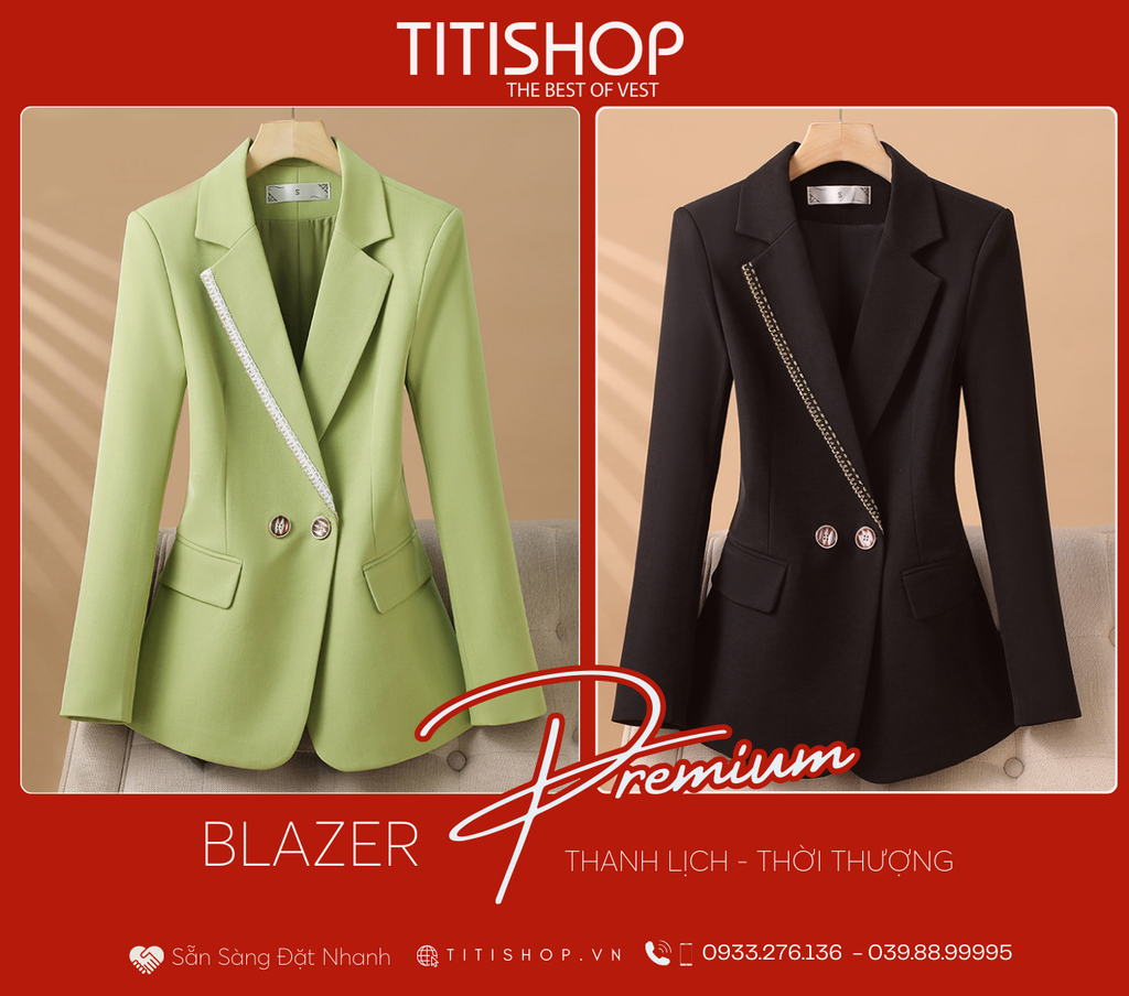 Áo Blazer Nữ Titishop (S-4XL)