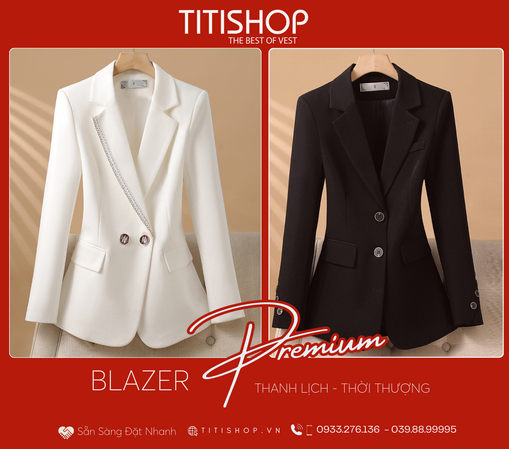 Áo Blazer Nữ Titishop (S-4XL)