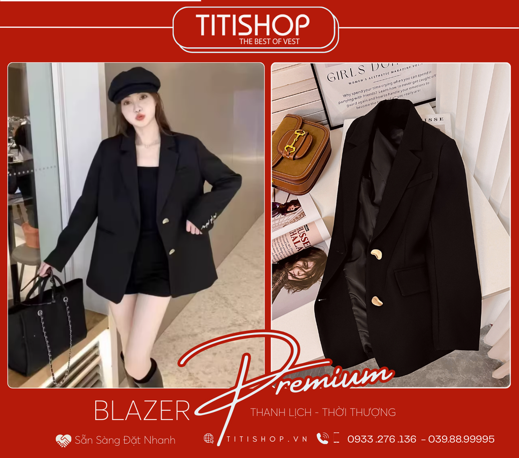 Áo Blazer Nữ Titishop (S-XL)