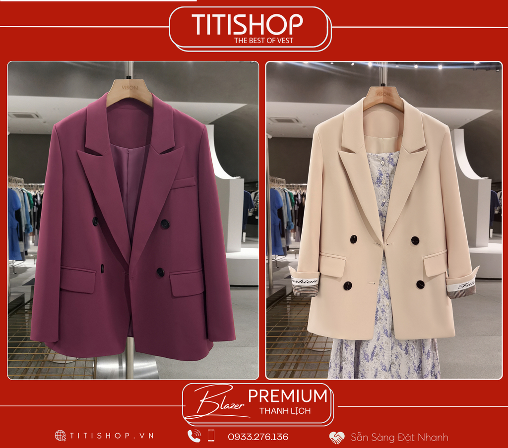 Áo Blazer Nữ Titishop (S-XL)