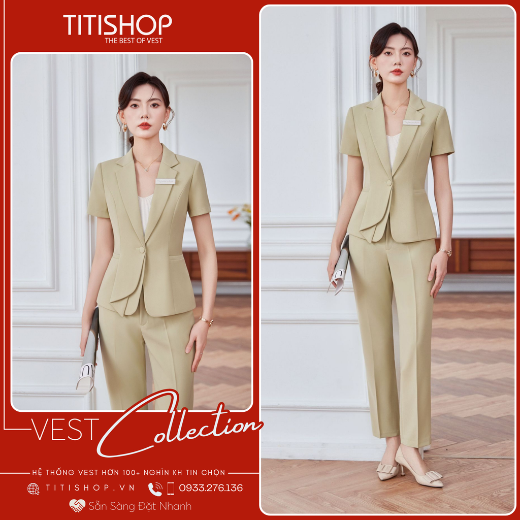 Áo Vest Nữ TITISHOP Tay Ngắn