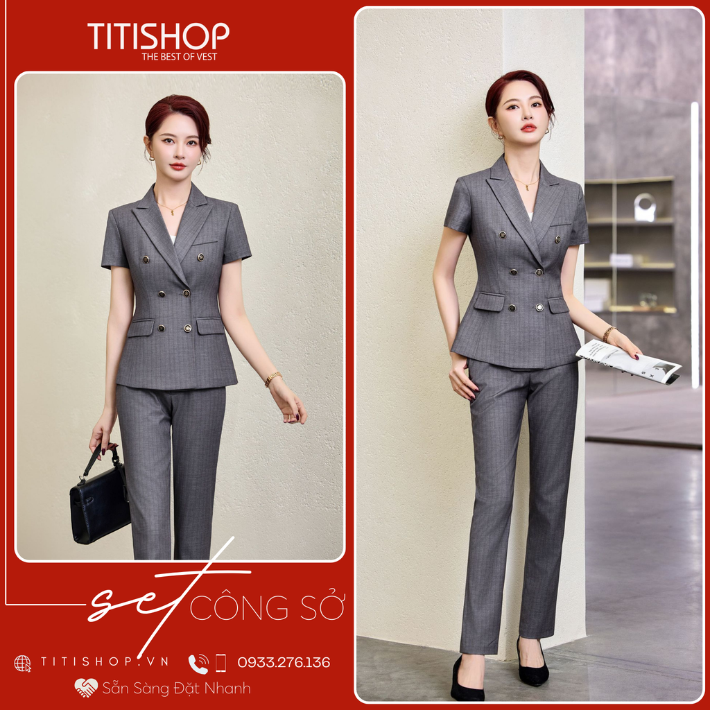 Áo Vest Nữ TITISHOP Tay Ngắn