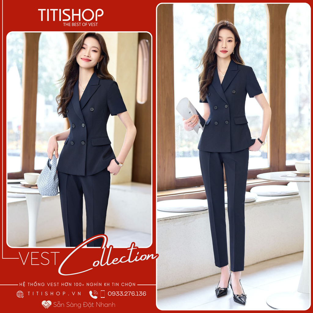 Áo Vest Nữ TITISHOP Tay Ngắn