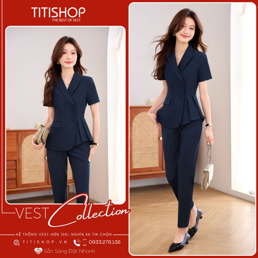Áo Vest Nữ TITISHOP Tay Ngắn