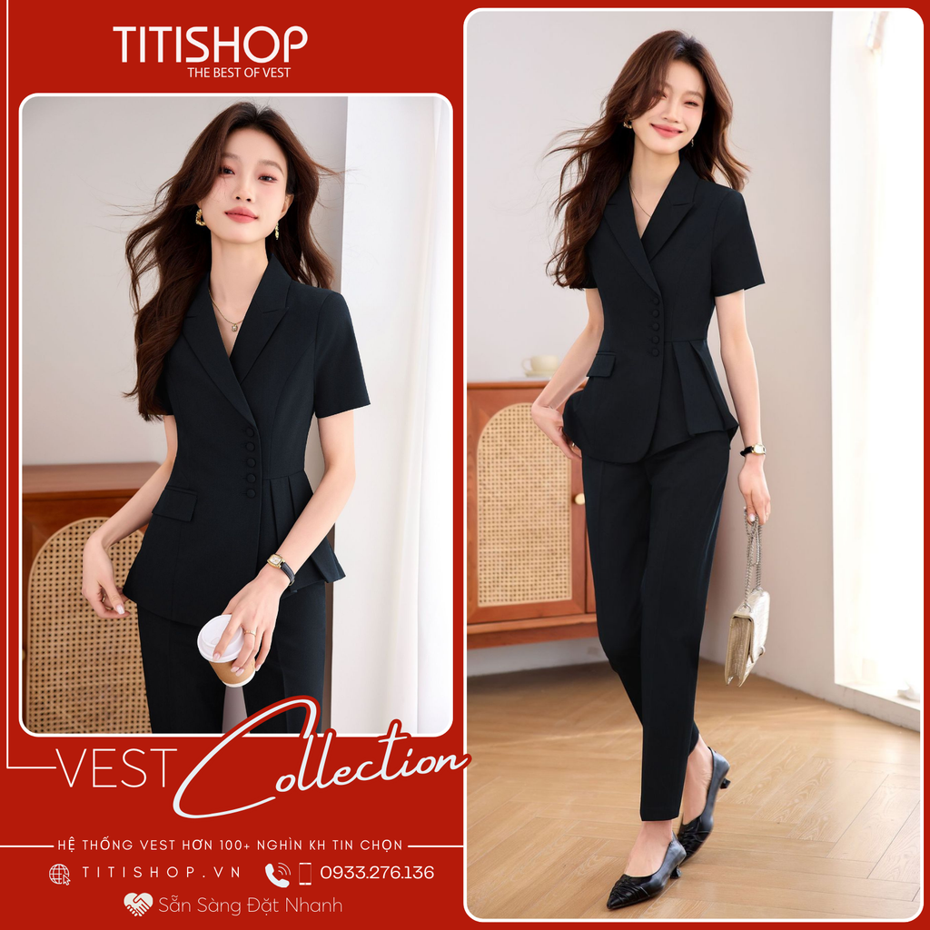Áo Vest Nữ TITISHOP Tay Ngắn