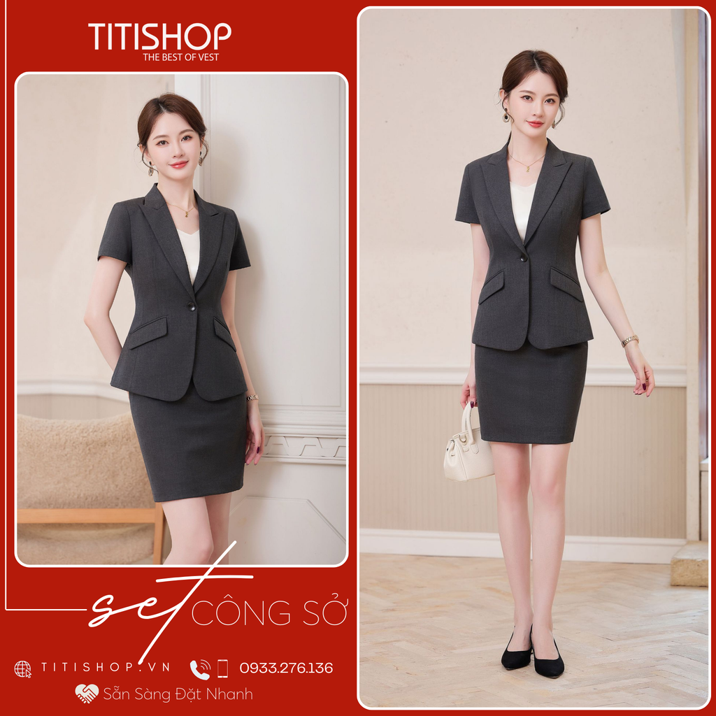 Áo Vest Nữ TITISHOP Tay Ngắn
