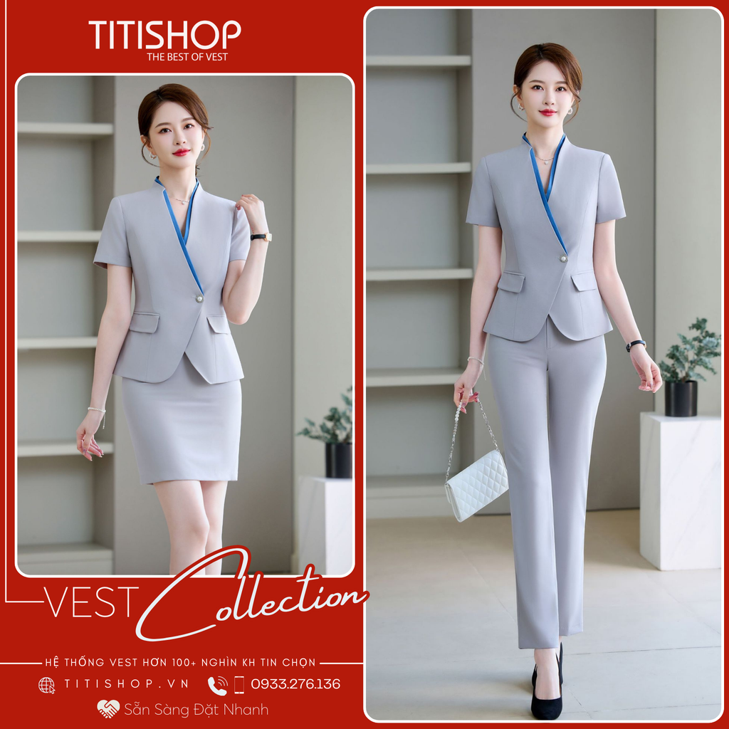 Áo Vest Nữ TITISHOP Tay Ngắn