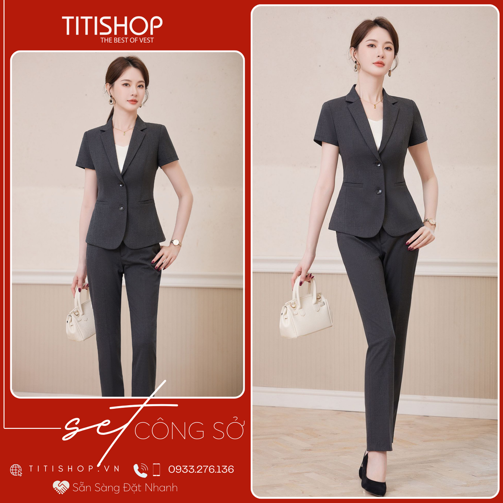Áo Vest Nữ TITISHOP Tay Ngắn