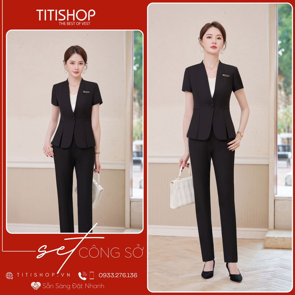Áo Vest Nữ TITISHOP Tay Ngắn