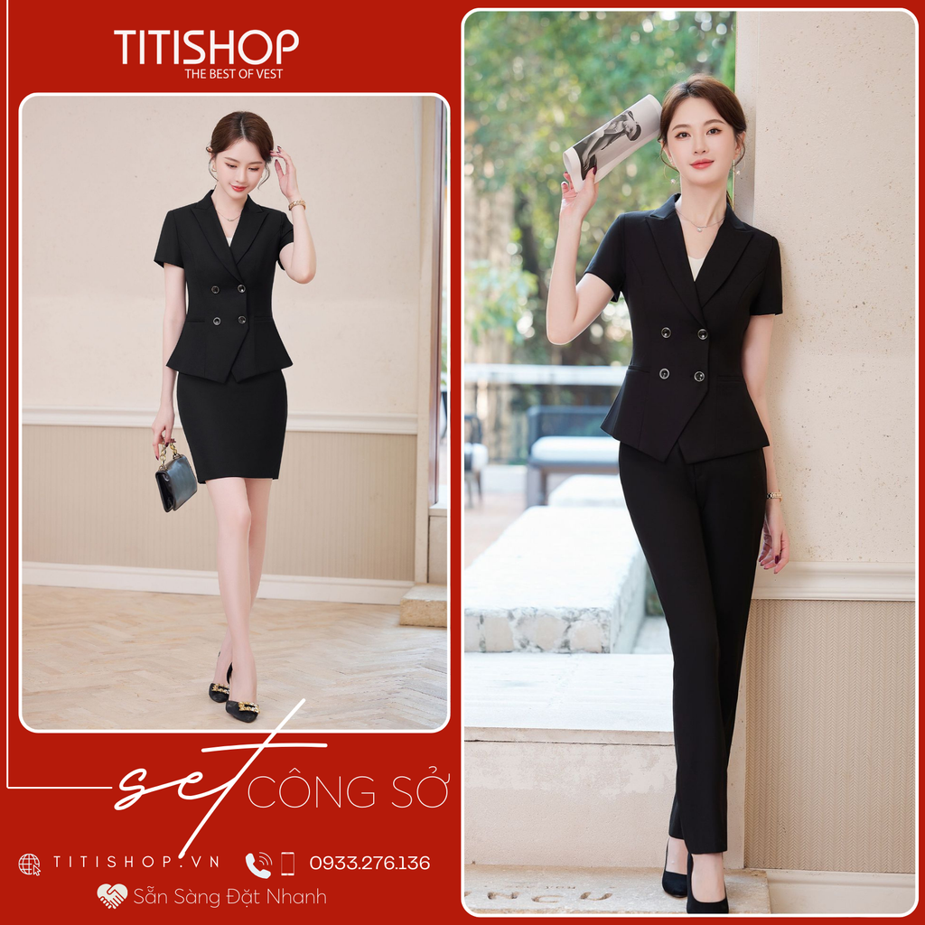 Áo Vest Nữ TITISHOP Tay Ngắn