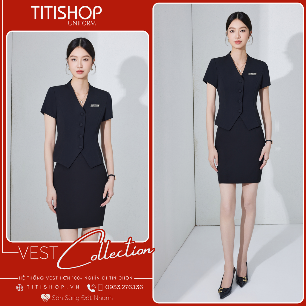 Áo Vest Nữ TITISHOP Tay Ngắn