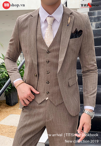 Áo vest nam Titishop AVN209 LUXURY (kem ) Áo vest nam Titishop AVN209 LUXURY (kem )