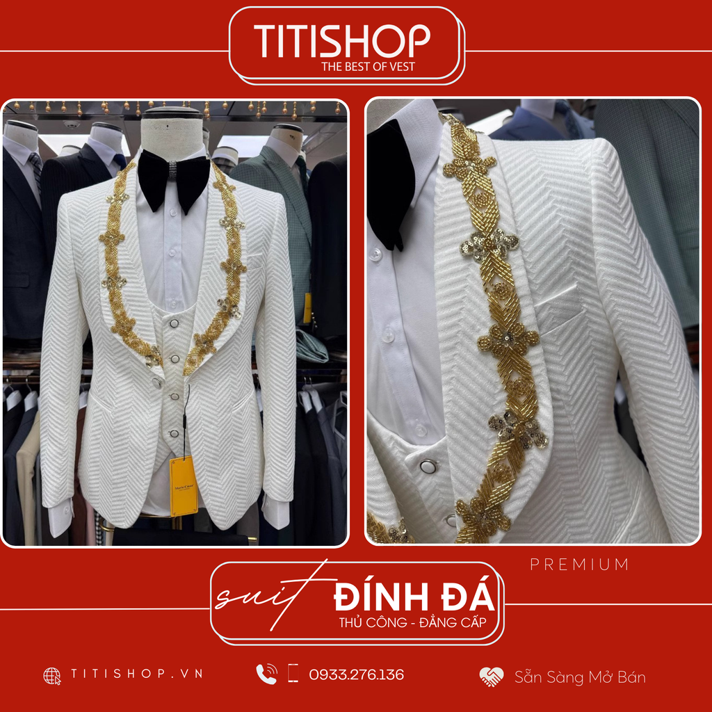 Suit TUXEDO Đính Đá Thủ Công Luxury