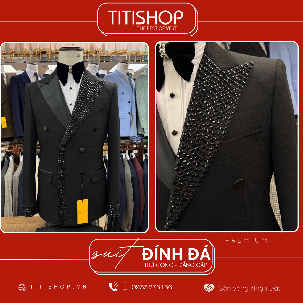 Suit TUXEDO Đính Đá Thủ Công Luxury