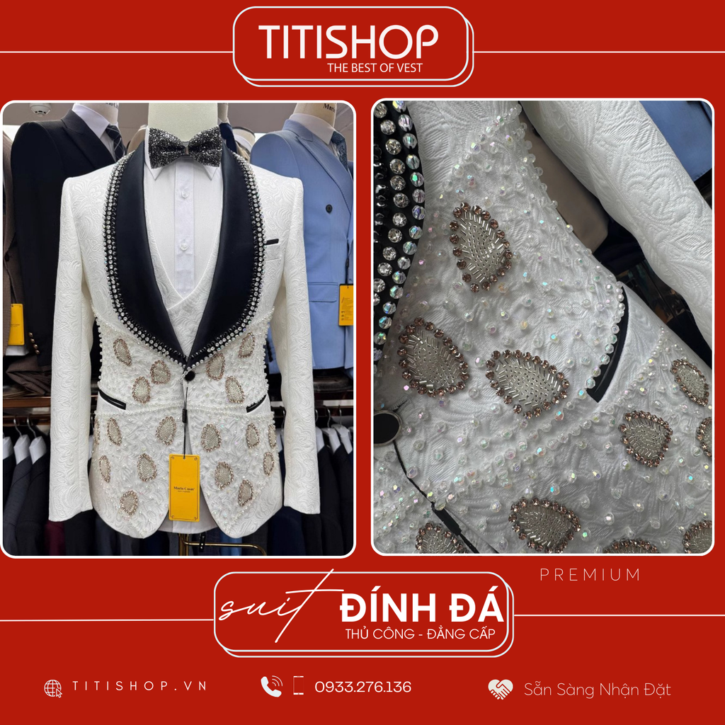 Suit TUXEDO Đính Đá Thủ Công Luxury