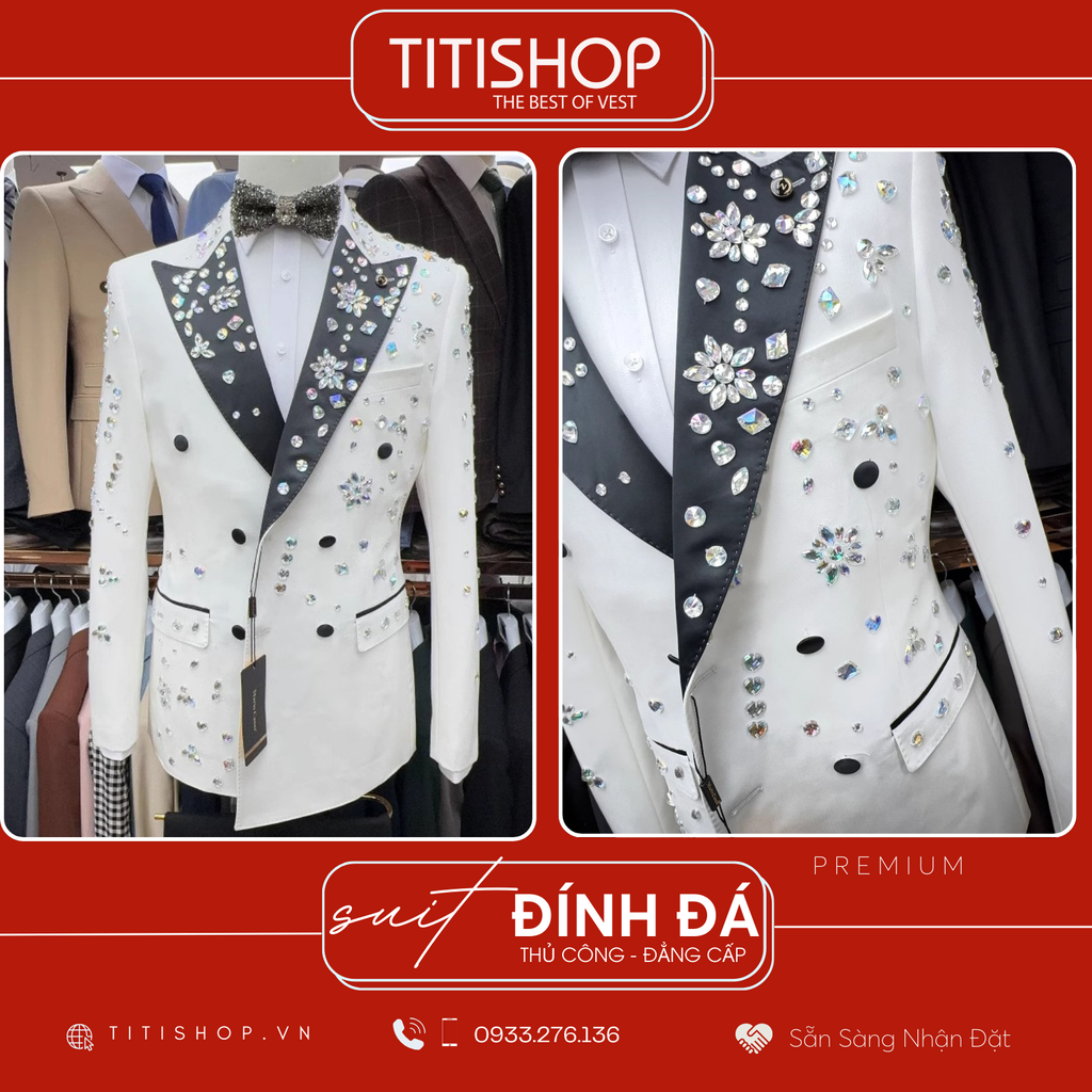 Suit TUXEDO Đính Đá Thủ Công Luxury