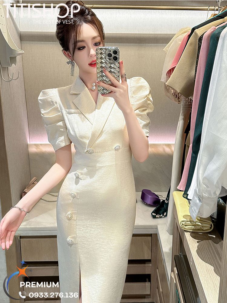 Đầm cổ Vest Nữ Titishop