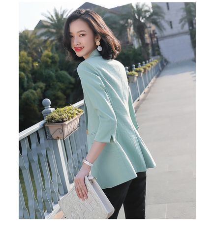 Aó vest blazer nữ Titishop ANN215 Xanh lơ