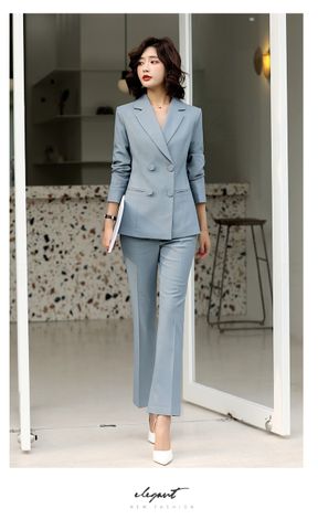 Aó vest Blazer nữ Titishop ACC375 Xanh ( Luxury )