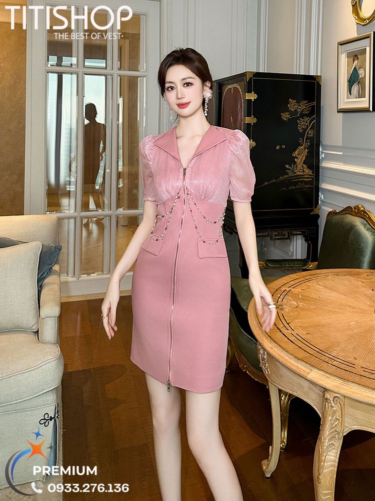 Đầm cổ Vest Nữ Titishop