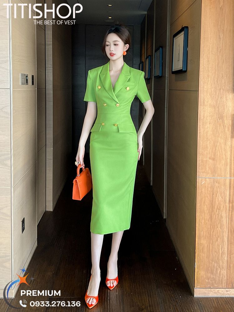 Đầm cổ Vest Nữ Titishop