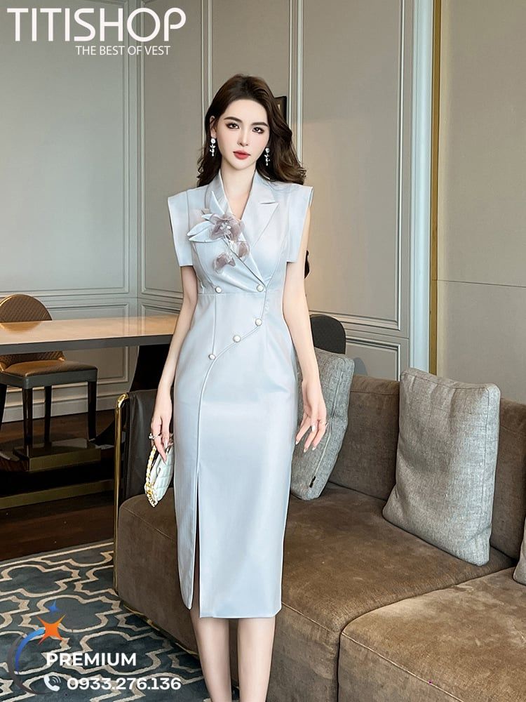 Đầm cổ Vest Nữ Titishop