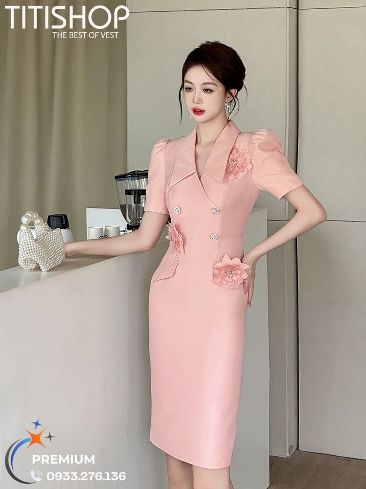 Đầm cổ Vest Nữ Titishop