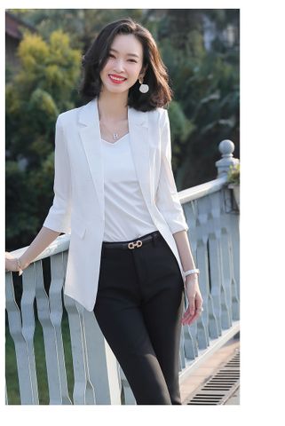 Aó vest blazer nữ Titishop ANN214 trắng