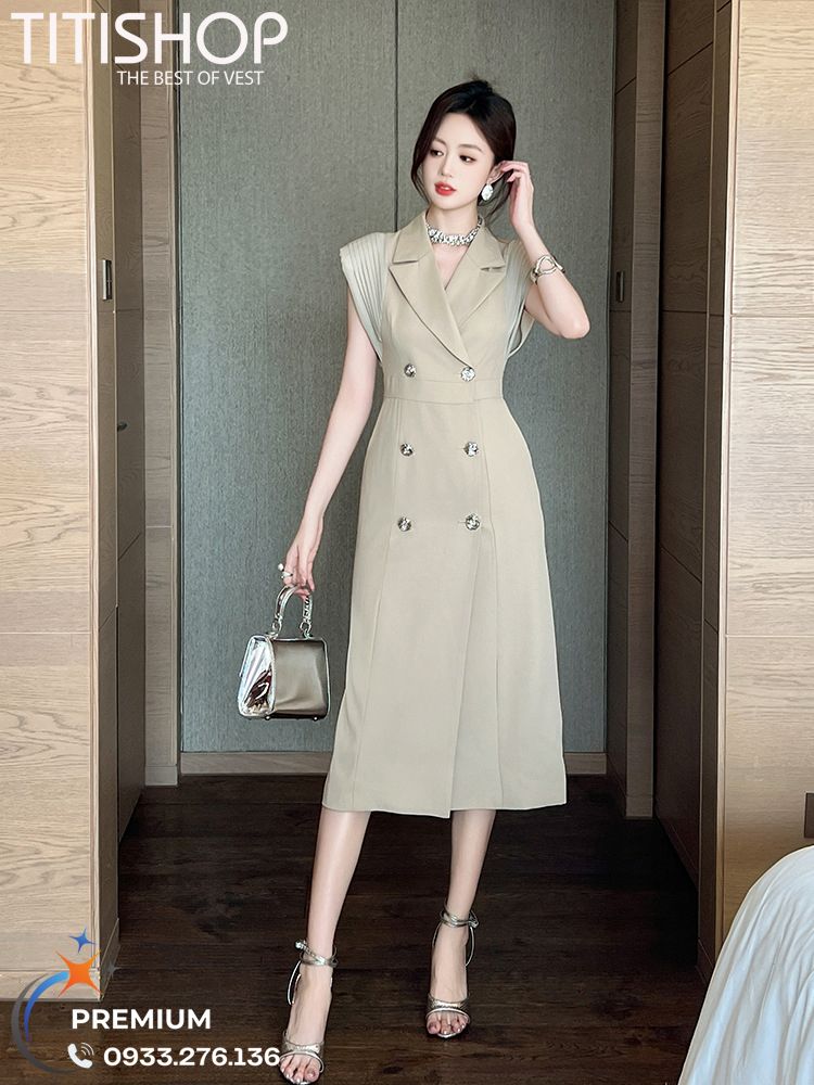 Đầm cổ Vest Nữ Titishop