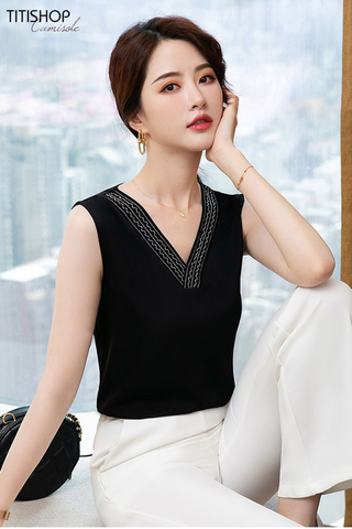 Camisole Mặc Vest Titishop AOL258 đen