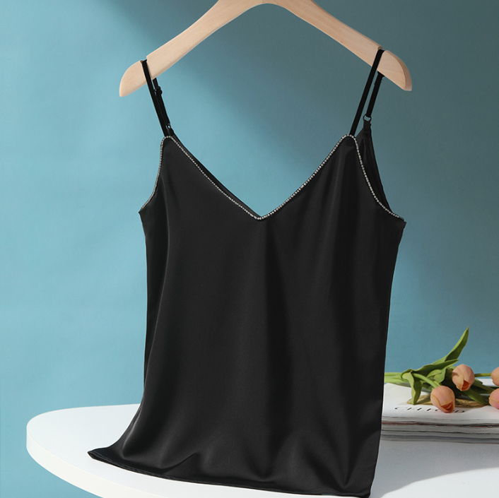 Camisole Mặc vest Titishop AOL433 Đen