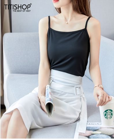 Camisole Mặc Vest Titishop AOL250 đen ( thun)