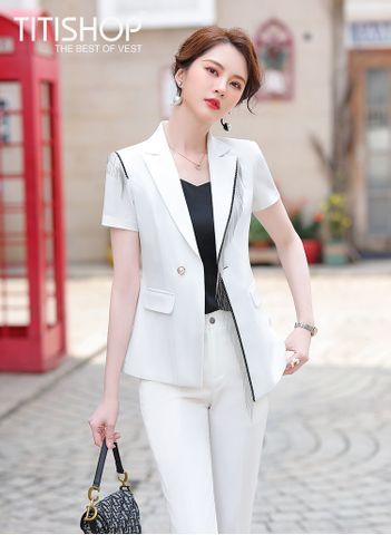 Áo vest nữ Titishop ACC933 Luxury trắng