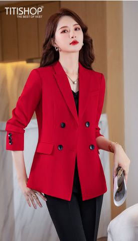 Áo Blazer Nữ Titishop BNN259 đỏ ( Đặt 5 -7 Ngày )