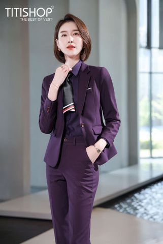 Áo Vest Nữ Titishop BCC29 Màu Tím Luxury