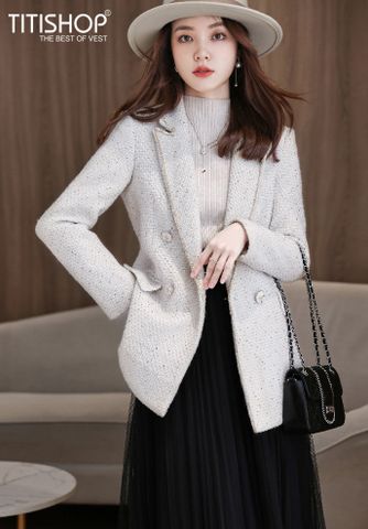 Blazer Nữ Titishop MTN56 Xanh ( Đặt 6-8 Ngày )