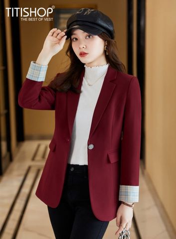 Áo Blazer Nữ Titishop BNN421 Đỏ