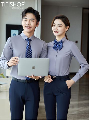 Đồng Phục Sơ Mi Titishop SMC128 ( Sợi Bông ) Free Thêu Logo