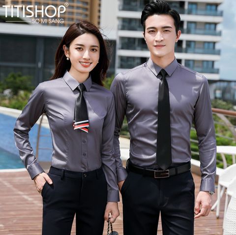 Đồng Phục Sơ Mi Titishop SMC150 (Polyester ) Free Thêu Logo