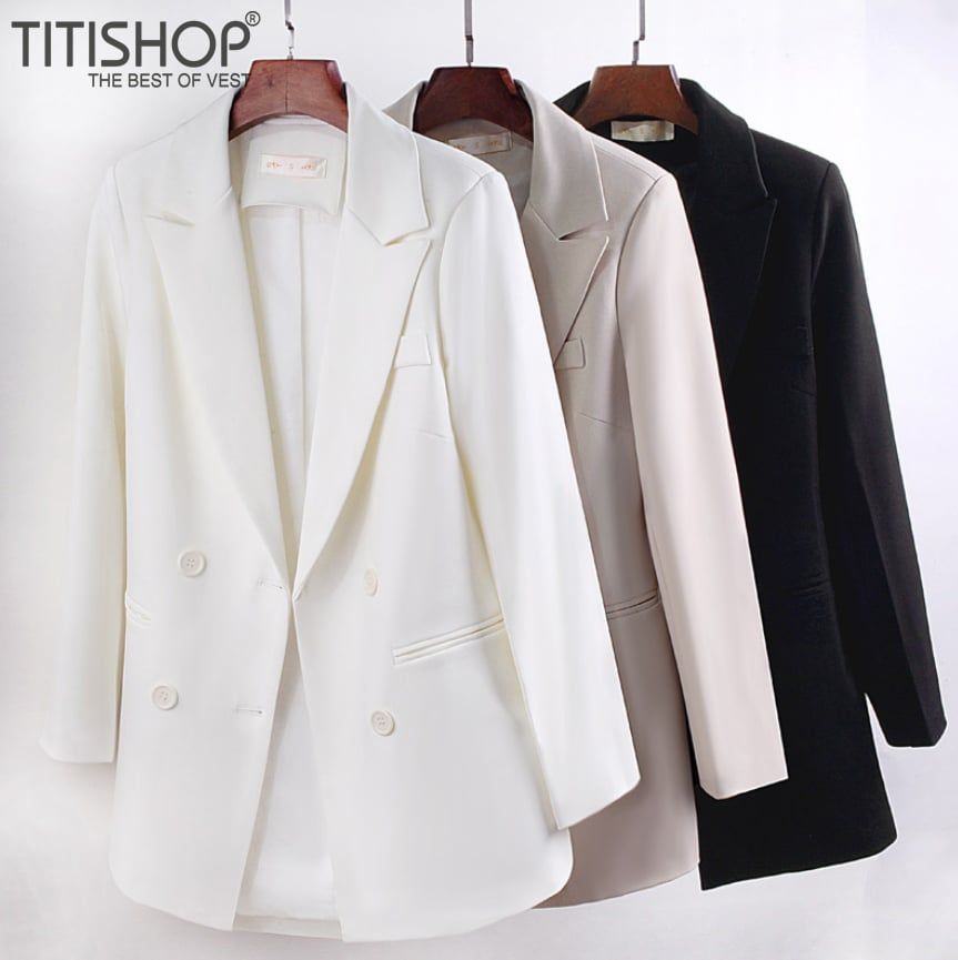 Áo Blazer Nữ Titishop BNN486 Kem