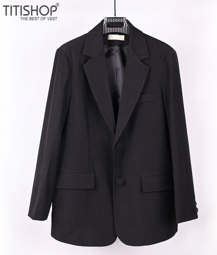 Áo Blazer Nữ Titishop BNN493 Đen