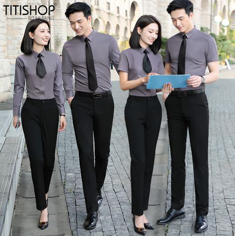 Đồng Phục Sơ Mi Titishop ( Sợi Bông ) Free Thêu Logo